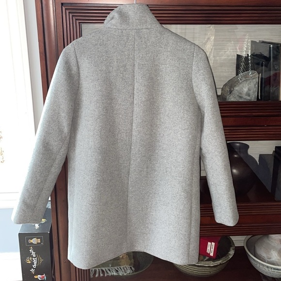 J. Crew Factory Gray Wool Blend Cocoon Coat - Picture 3 of 12